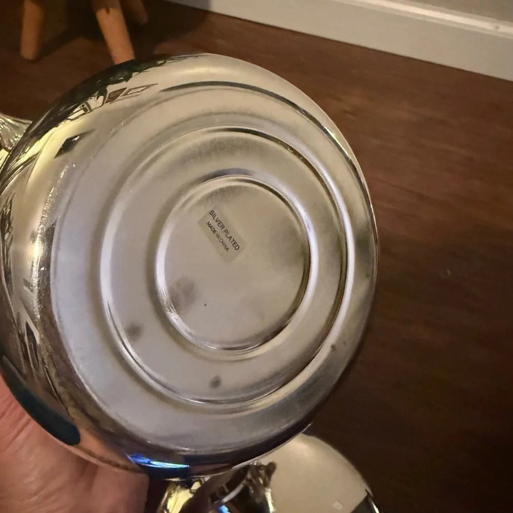 Silver Plated Insulated Ice Bucket with Lid, Handle & Tongs, Barware Set